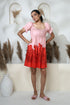 PINK AND RED FLOWER PRINTED DRESS